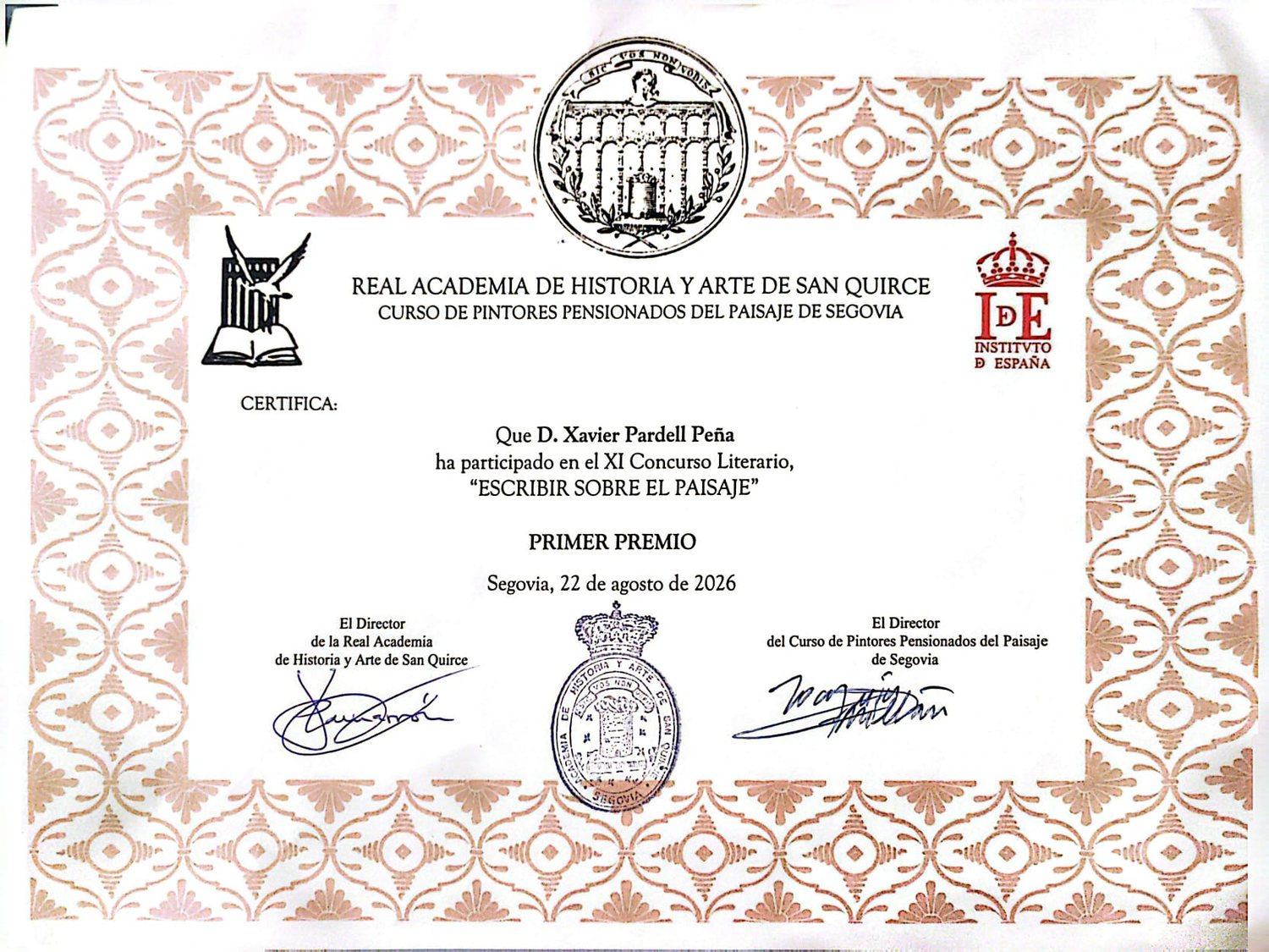 Diploma o acta: «Lo que queda en las manos»