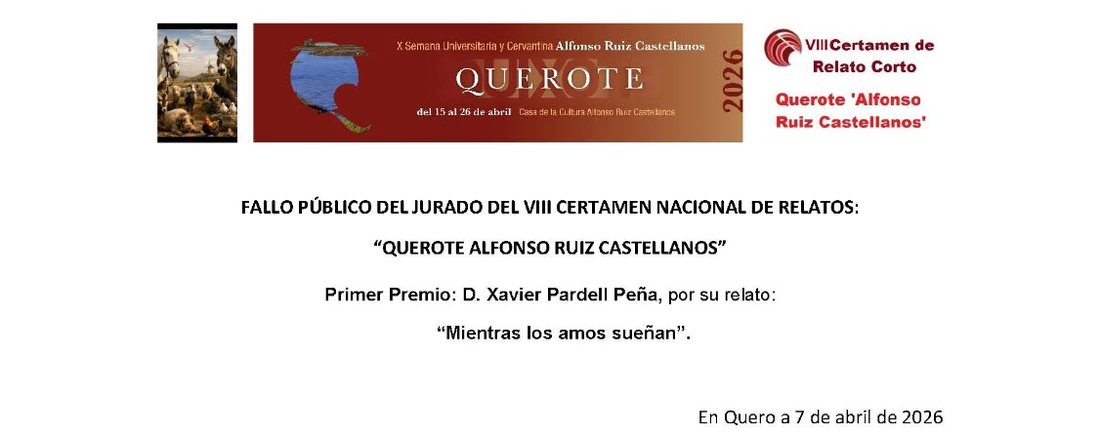 Diploma o acta: «Mientras los amos sueñan»